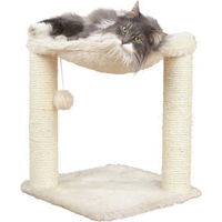 Produktbild von Trixie Katzenbaum Kratzbaum mit Hängematte Creme 50 cm hoch 41x41 cm aus Holz und Sisal