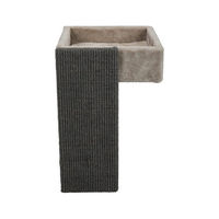 Produktbild von Trixie Katzenbett für Regale mit Kratzbrett aus Plüsch in Grau 33 x 37 x 48 cm