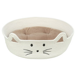 Produktbild von Trixie Katzenbett rund weiß/braun aus Polyester