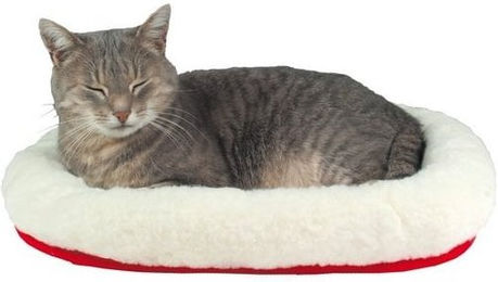 Trixie Katzenbett wendbar aus Polyester Weiß/Rot - 45 cm – Bild 1 von 6