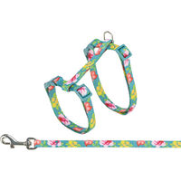 Produktbild von Trixie Katzengeschirr mit Leine Blumenmuster