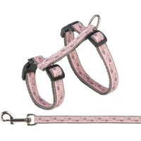 Produktbild von Trixie Katzengeschirr mit Leine Grau Rosa 27-45 cm - 1 Stk.