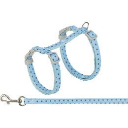 Produktbild von Trixie Katzengeschirr mit Leine Punkte Blau
