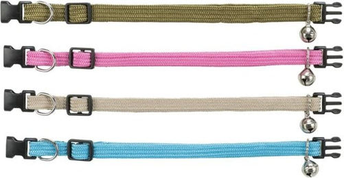 Trixie Katzenhalsband aus elastischem Mesh-Material mit Glöckchen und Klettverschluss in verschiedenen Designs - 1 Stk. – Bild 1 von 3