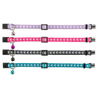 Produktbild von Trixie Katzenhalsband aus Nylon mit Pfotenmotiv und stufenloser Verstellbarkeit
