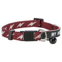 Produktbild von Trixie Katzenhalsband mit Adresslasche und Blitzmotiv Kat My Home Red