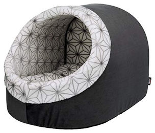 Trixie Katzenhöhle Diamond in Grau und Weiß aus Polyester Größe L – Bild 1 von 2