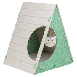Produktbild von Trixie Katzenhöhle Lucy aus Filz in Beige und Grün 46 x 50 x 38 cm