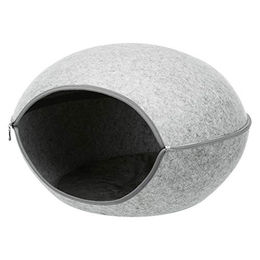 Trixie Katzenhöhle Luna aus Filz in Hellgrau 58 x 39 x 54 cm – Bild 1 von 7