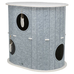 Produktbild von Trixie Katzenhöhle Mara aus Filz in Sand und Grau 66 x 62 x 46 cm
