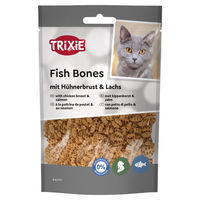 Produktbild von Trixie Katzensnack Fish Bones mit Hühnerbrust und Lachs 50 g