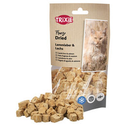 Produktbild von Trixie Katzensnack Gefriergetrocknet Lammleber und Lachs 6 x 25 g - 6 x 25 g