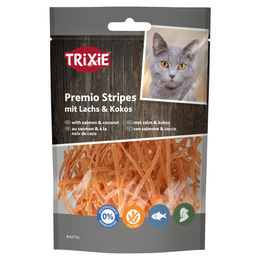 Trixie Katzensnack Premio Stripes Lachs und Huhn 50 g – Bild 1 von 2