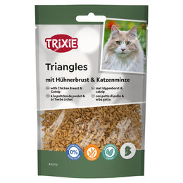Produktbild von Trixie Katzensnack Triangles mit Hühnerbrust und Katzenminze 50 g