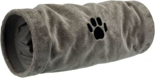 TRIXIE Katzenspieltunnel aus Plüsch in Grau 22 x 60 cm – Bild 1 von 6