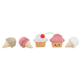 Produktbild von Trixie Katzenspielzeug Eis und Cupcake aus Plüsch mit Catnip