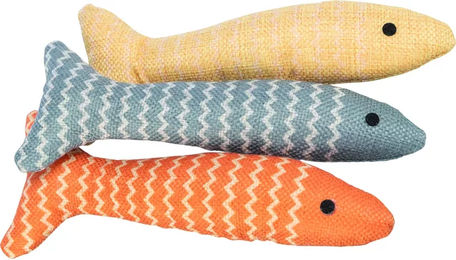 Produktbild von Trixie Katzenspielzeug Fisch aus Stoff in Bunt und Beige für alle Altersstufen