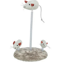 Produktbild von Trixie Katzenspielzeug Maus auf Spiralfeder aus Plüsch mit Catnip