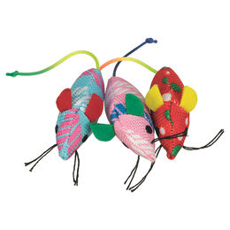 Trixie Katzenspielzeug Maus aus Polyester mit Catnip in Bunt und Rot für alle Altersstufen – Bild 1 von 2