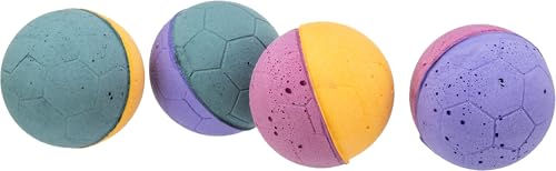 Trixie Katzenspielzeug Set aus buntem Softgummi Ball 4 Stück – Bild 1 von 6