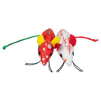 Produktbild von Trixie Katzenspielzeug Set Maus aus buntem Polyester
