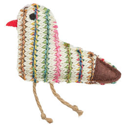 Trixie Katzenspielzeug Vogel aus Plüsch mit Catnip in Bunt und Weiß 11 cm – Bild 1 von 4