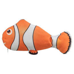Trixie Katzenspielzeug Zappelfisch Clownfish aus Plüsch mit Catnip in Orange – Bild 1 von 2