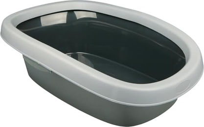 Trixie Katzentoilette Carlo offene Schalentoilette aus Kunststoff Grau – Bild 1 von 2