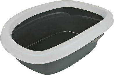 Trixie Katzentoilette Carlo offene Schalentoilette aus Kunststoff grau - 1 Stk. – Bild 1 von 6
