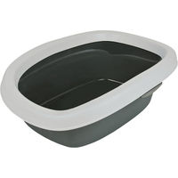 Produktbild von Trixie Katzentoilette Carlo offene Schalentoilette aus Kunststoff grau - 1 Stk.