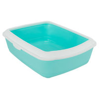 Produktbild von Trixie Katzentoilette Classic offene Schalentoilette aus Kunststoff mint weiß türkis