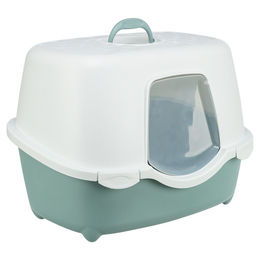 Trixie Katzentoilette Davio Top Haubentoilette aus Kunststoff Grün Weiß – Bild 1 von 3