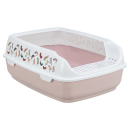 Trixie Katzentoilette Delio offene Schalentoilette aus Kunststoff lila weiß – Bild 1 von 10