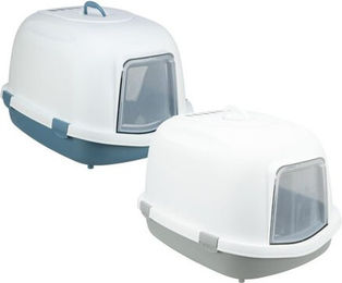 Trixie Katzentoilette Primo XXL Top Haubentoilette aus Kunststoff Blau Weiß 56 x 47 x 71 cm – Bild 1 von 13