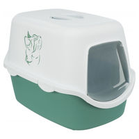 Produktbild von Trixie Katzentoilette Vico Haubentoilette aus Kunststoff grün/weiß