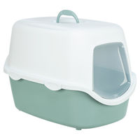 Produktbild von Trixie Katzentoilette Vico Haubentoilette aus Kunststoff salbeiweiß