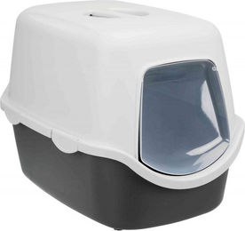 Trixie Katzentoilette Vico mit Haube aus Kunststoff in Aquamarin Weiß – Bild 1 von 2