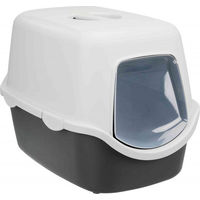 Produktbild von Trixie Katzentoilette Vico mit Haube aus Kunststoff in Aquamarin Weiß