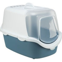 Produktbild von Trixie Katzentoilette Vico Open Top Haubentoilette aus Kunststoff Blau Weiß