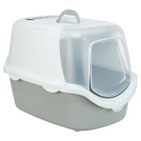 Produktbild von Trixie Katzentoilette Vico Open Top Haubentoilette aus Kunststoff Grau Weiß