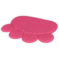 Produktbild von Trixie Katzentoilettenmatte Pfotenform aus Kunststoff in Rosa - 1 Stk.