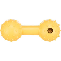 Trixie Kauspielzeug Hund Hantel aus Naturkautschuk Gelb 12cm - 12 cm – Bild 1 von 2