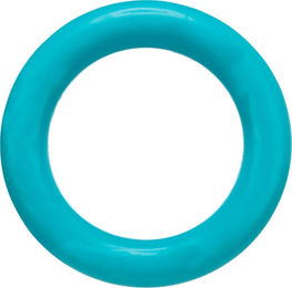 Trixie Kauspielzeug Ring aus Naturkautschuk für Hunde in Rot und Türkis - 15 cm – Bild 1 von 10