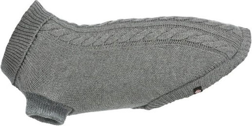 Trixie Kenton Hundepullover aus synthetischer Wolle Grau Größe L 55 cm – Bild 1 von 2