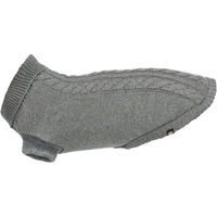 Produktbild von Trixie Kenton Hundepullover aus synthetischer Wolle Grau Größe L 55 cm