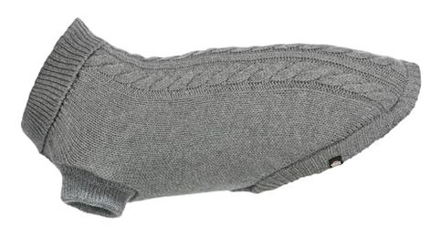 TRIXIE Kenton Hundepullover aus Wolle Grau Größe L 60 cm – Bild 1 von 2
