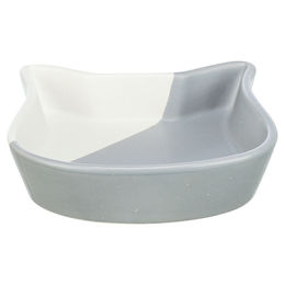 Trixie Keramik-Futternapf für Katzen in Grau und Weiß - 200 ml – Bild 1 von 2