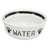 Produktbild von Trixie Keramik-Futternapf Water weiß/schwarz - 2,6 l