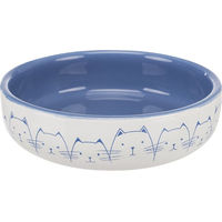 Produktbild von Trixie Keramik Katzennapf für kurznasige Rassen blau creme 300 ml - 0,3 l
