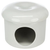 Produktbild von Trixie Keramikhaus für Hamster und Mäuse in Grau Beige mit abnehmbarem Dach